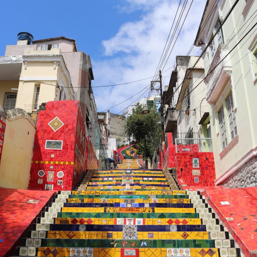 The colorful Selaron Steps in Rio de Janeiro, Brazil